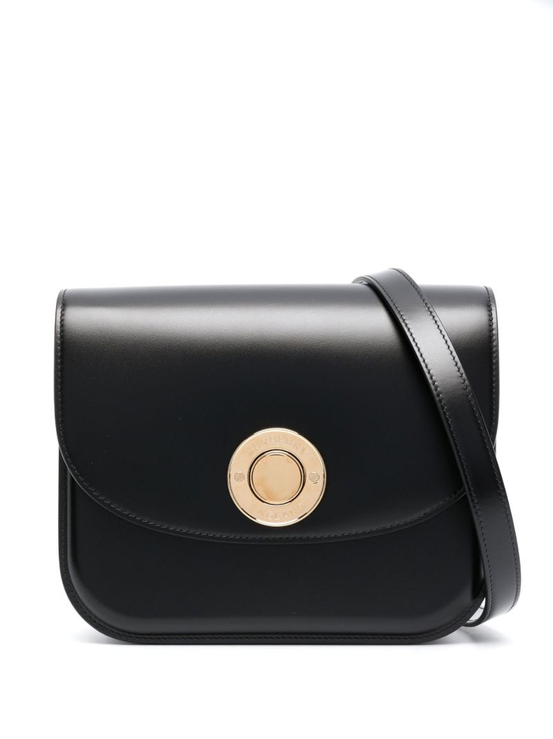 Black Note Medium Leather Shoulder Bag