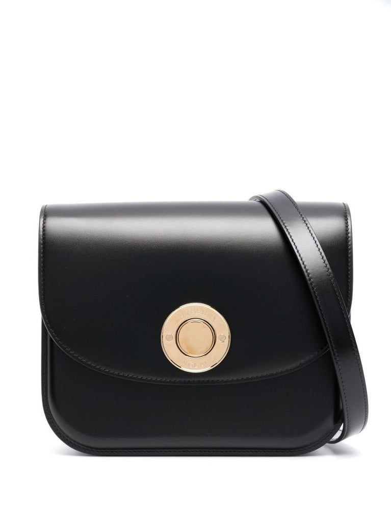 Black Note Medium Leather Shoulder Bag