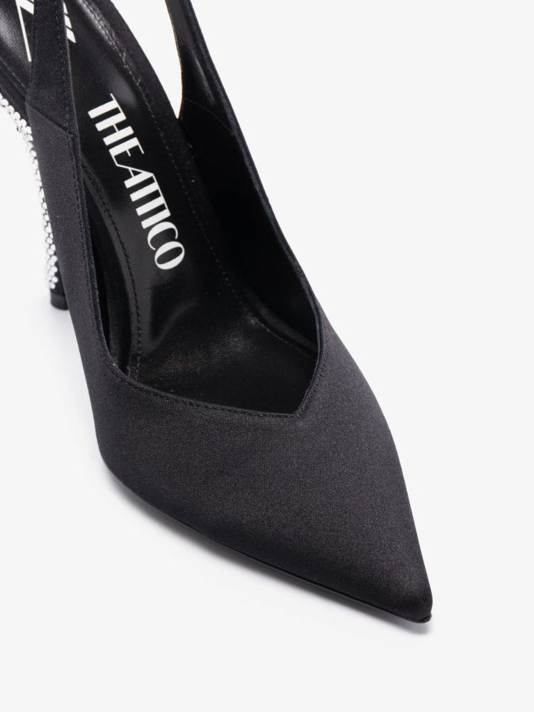 Black Venus 105 Embellished Satin Pumps