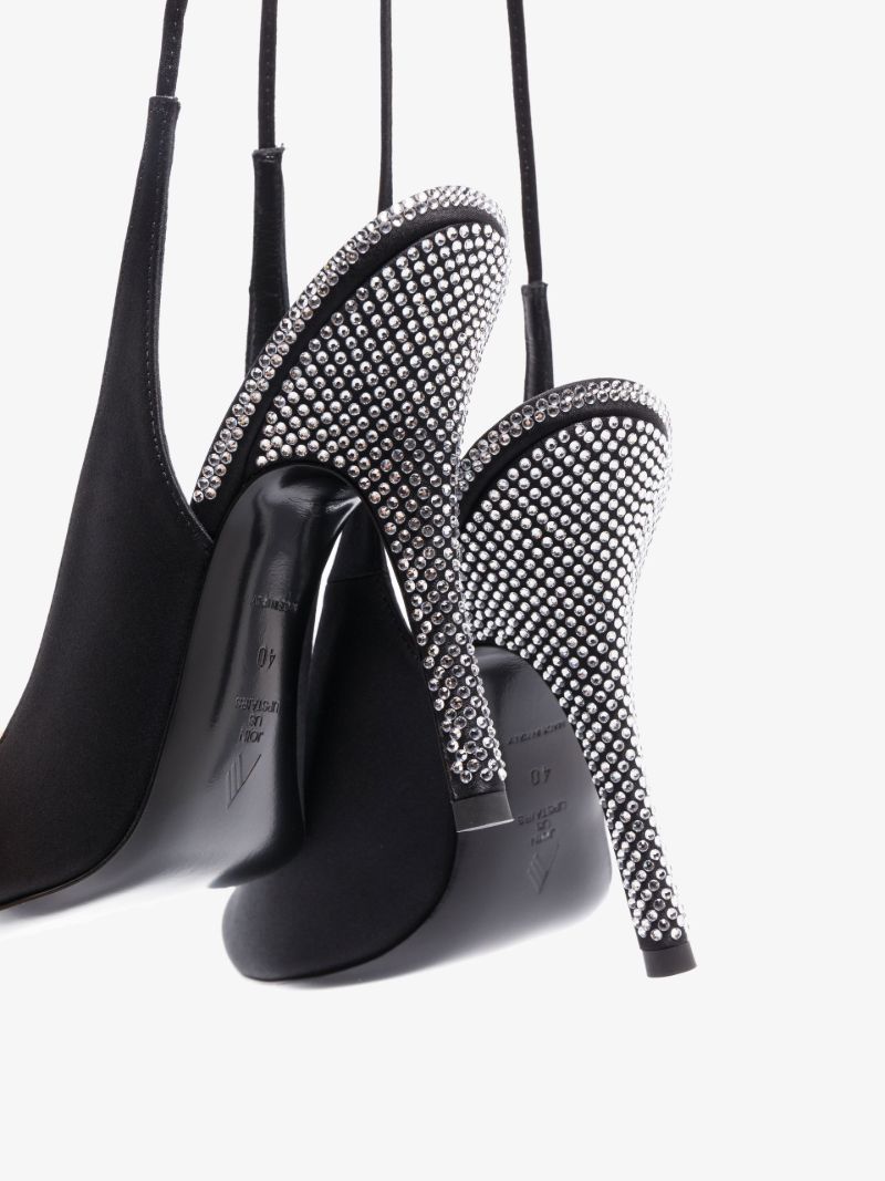 Black Venus 105 Embellished Satin Pumps