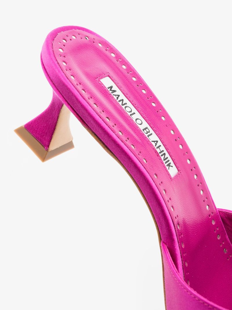 Pink Laalita 50 Crystal Satin Mules
