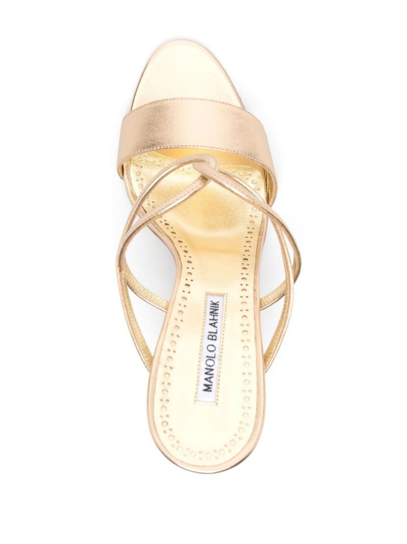 Gold Golvona 105 Leather Sandals