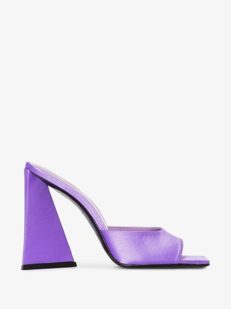 Purple Devon 115 Satin Mules