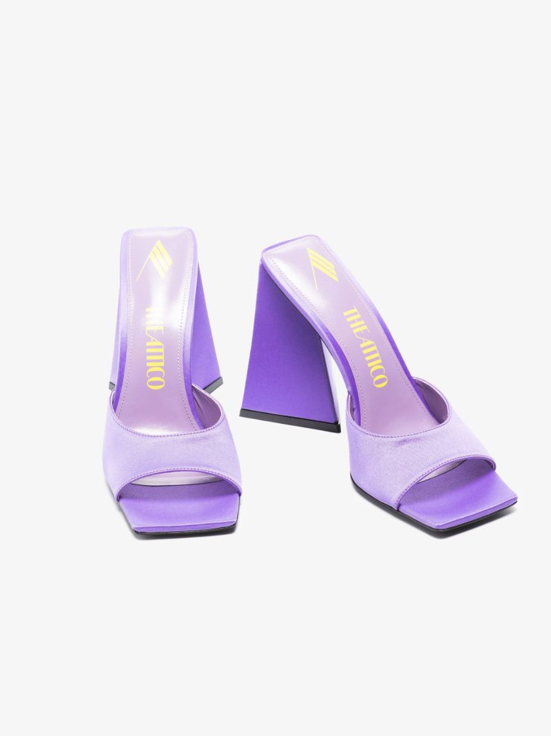 Purple Devon 115 Satin Mules