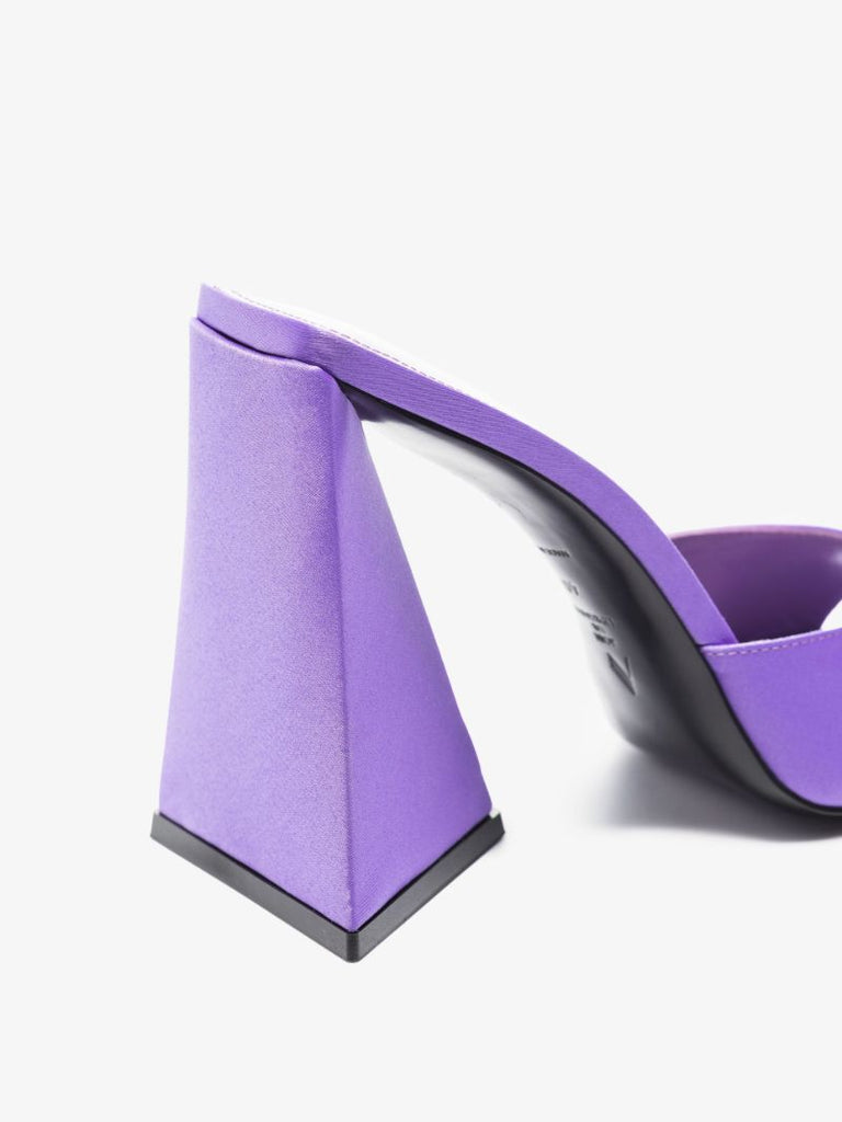 Purple Devon 115 Satin Mules