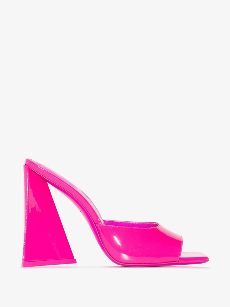 Pink Devon 115 Patent Leather Mules