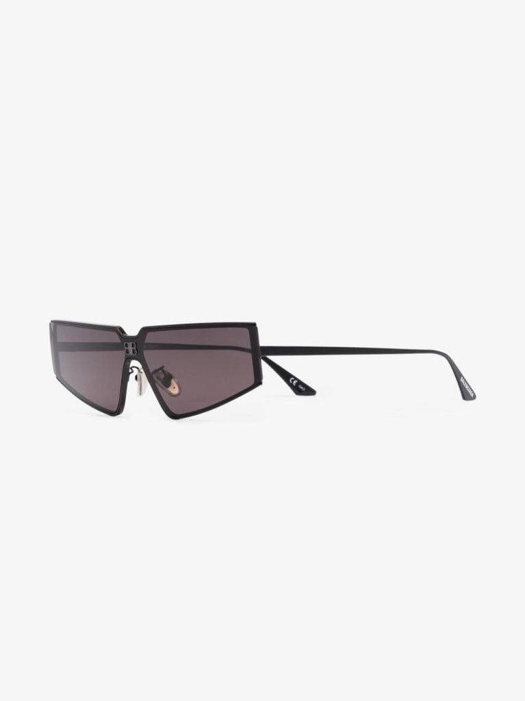 Black Shield Rectangular Sunglasses