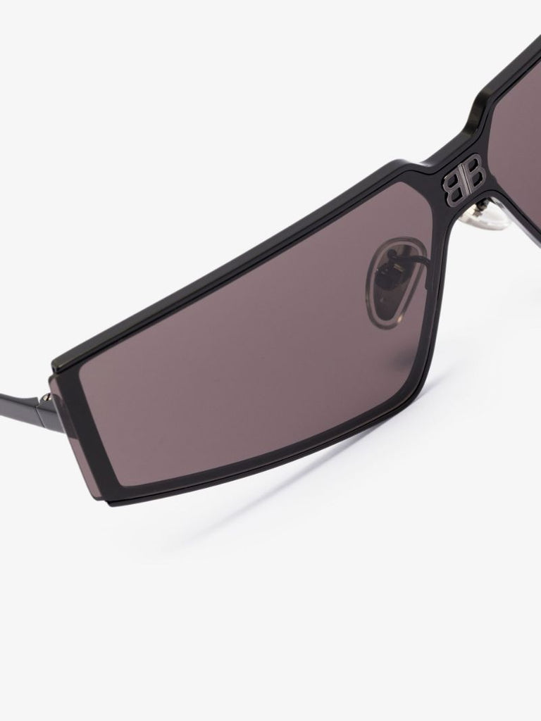 Black Shield Rectangular Sunglasses