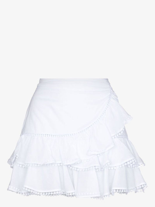 Fera Ruffled Cotton Voile Skirt