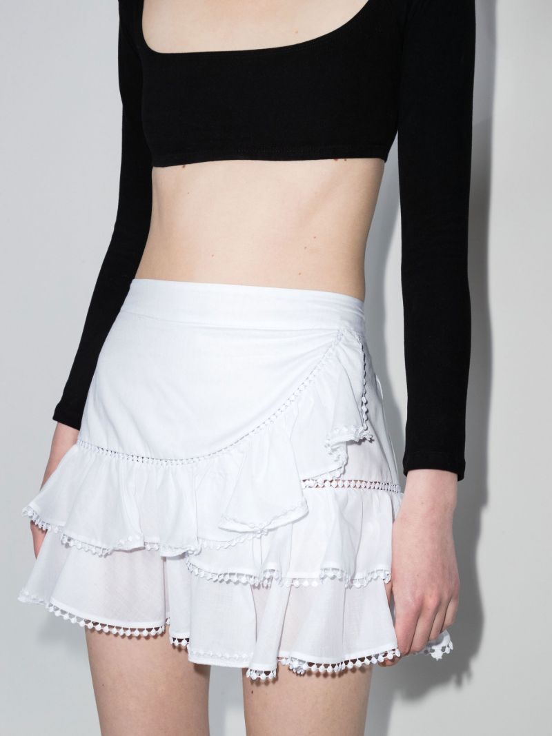 Fera Ruffled Cotton Voile Skirt