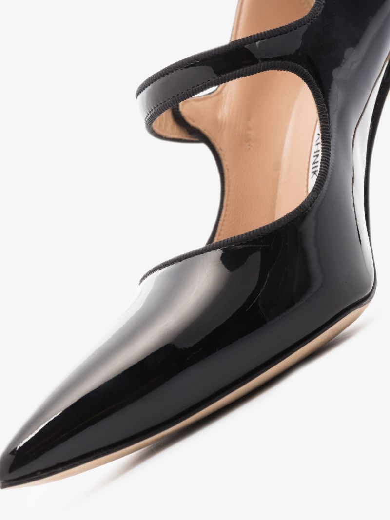 Black Campari 90 Patent Leather Pumps