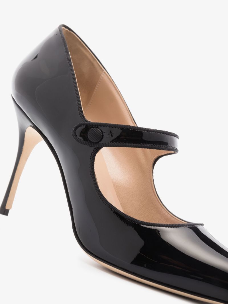 Black Campari 90 Patent Leather Pumps