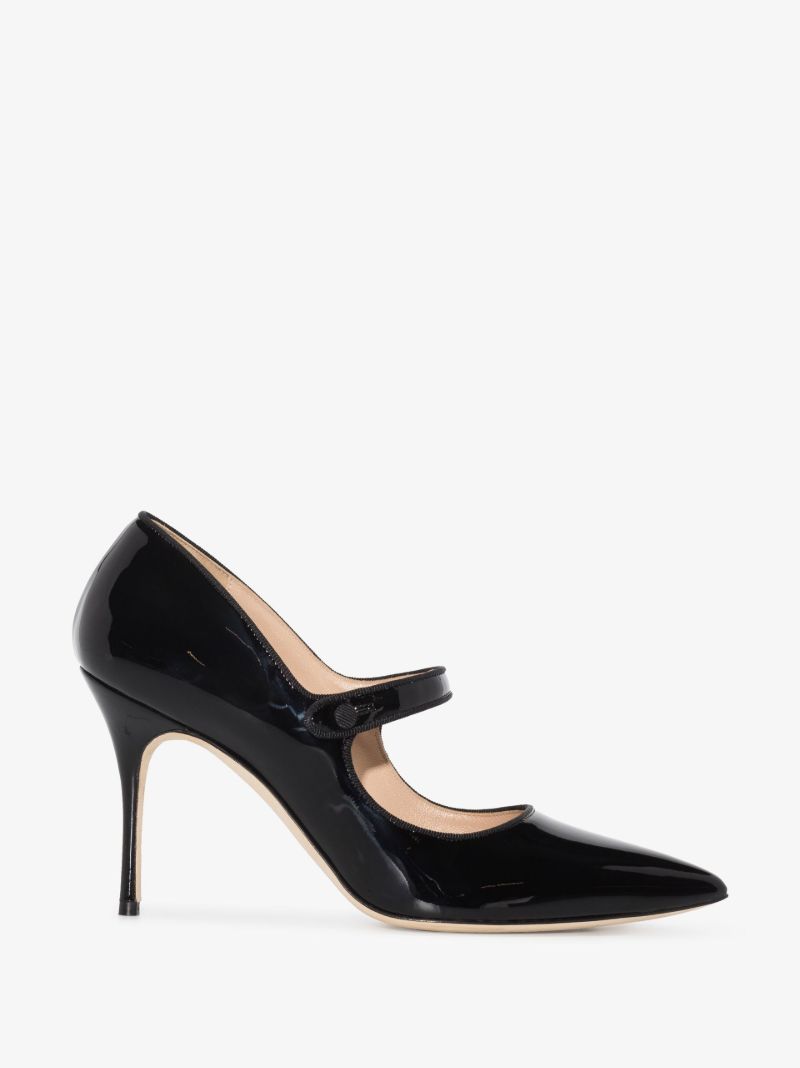 Black Campari 90 Patent Leather Pumps