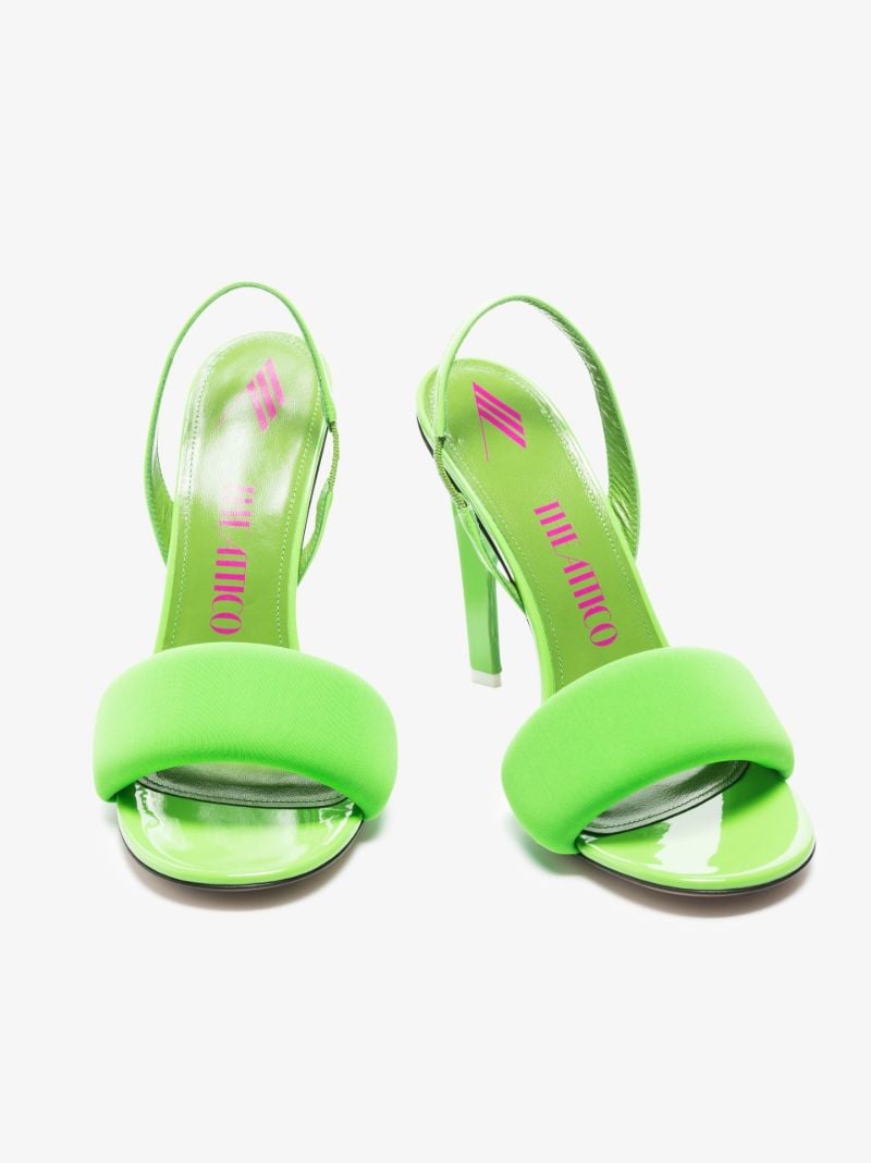 Green Rem 105 Slingback Leather Sandals
