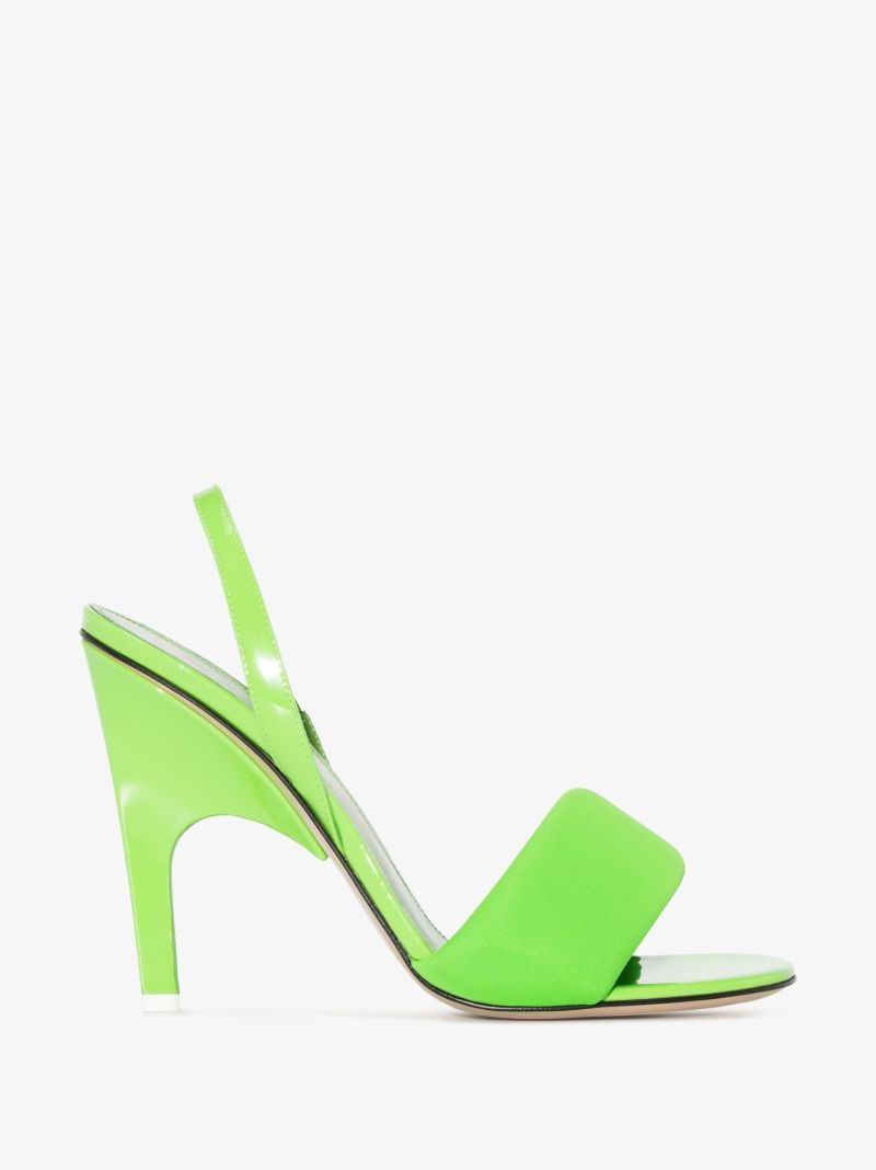 Green Rem 105 Slingback Leather Sandals