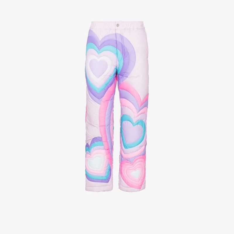 Heart Motif Quilted Trousers