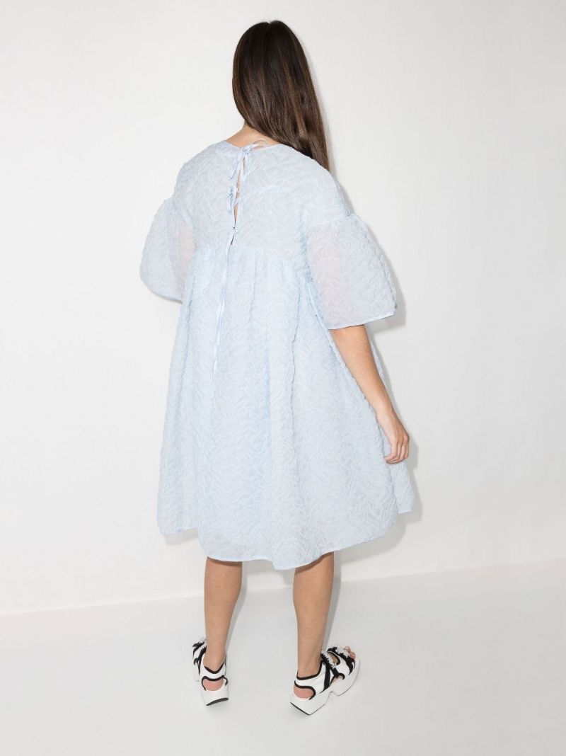 Blue Florette Textured Mini Dress
