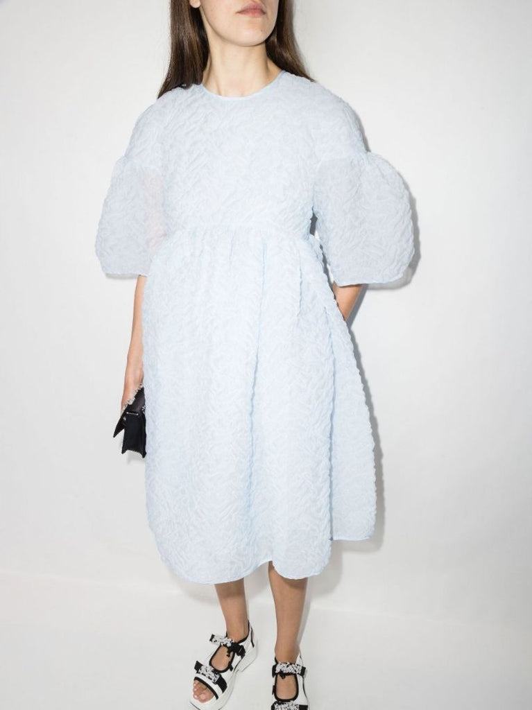 Blue Florette Textured Mini Dress