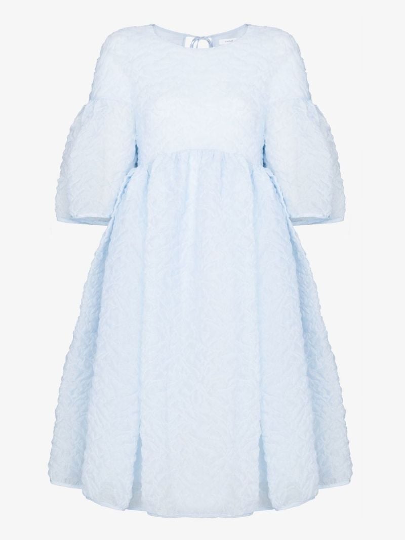 Blue Florette Textured Mini Dress