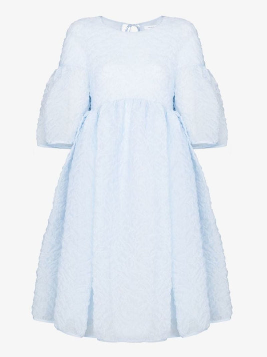Blue Florette Textured Mini Dress