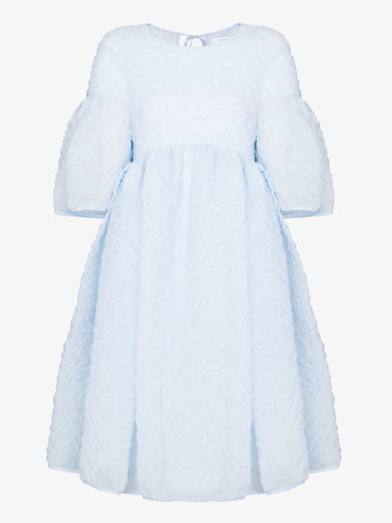 Blue Florette Textured Mini Dress