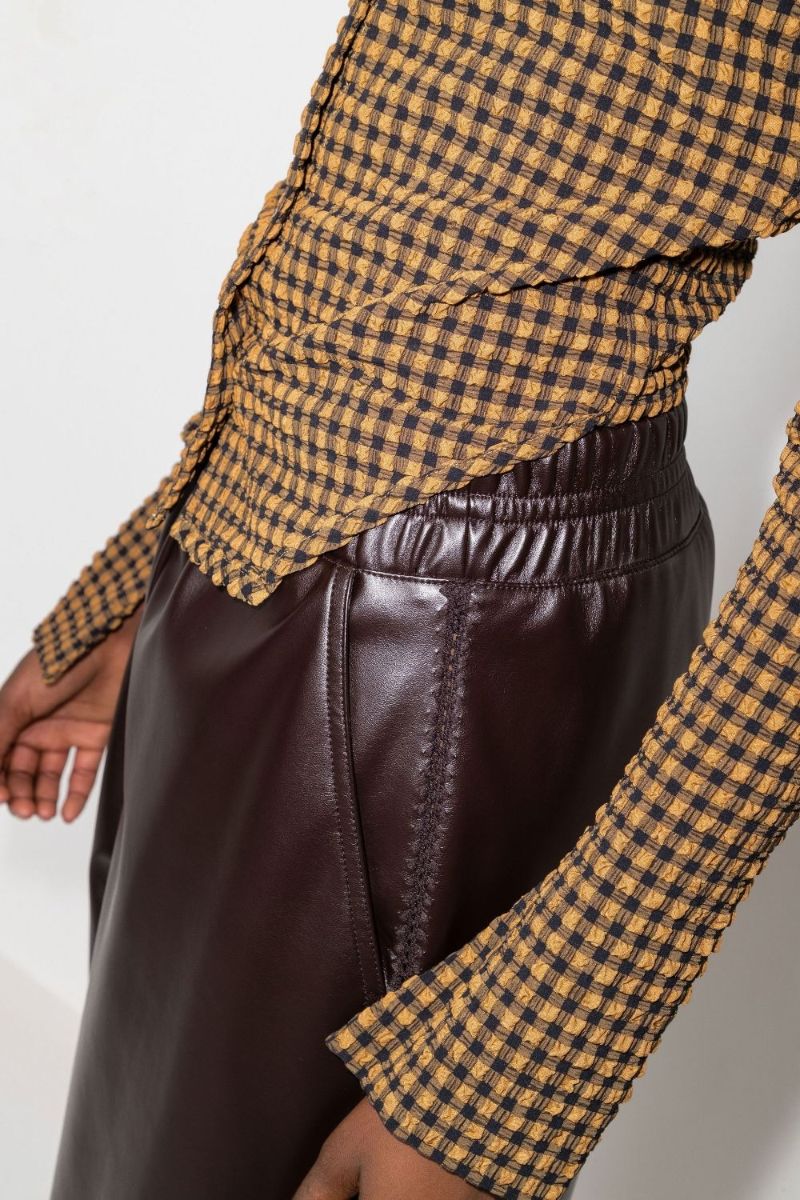 Saro Checked Seersucker Shirt