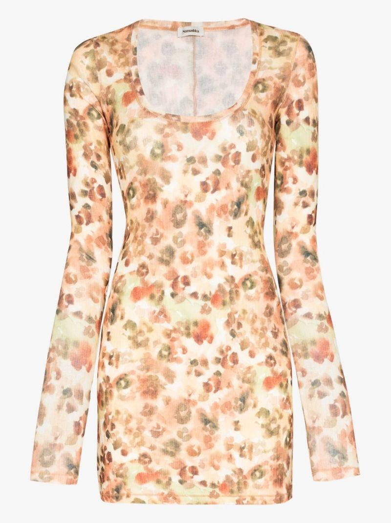 Cathleen Animal Print Mini Dress