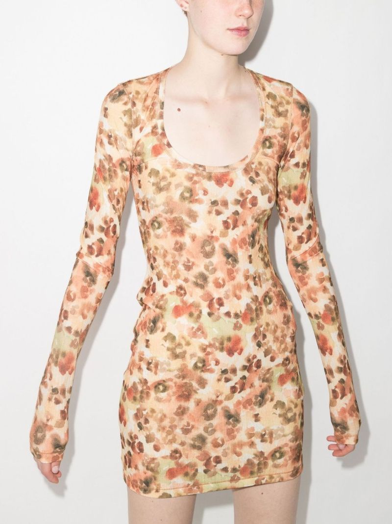 Cathleen Animal Print Mini Dress