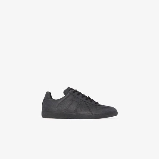 Black Replica Low Top Canvas Sneakers