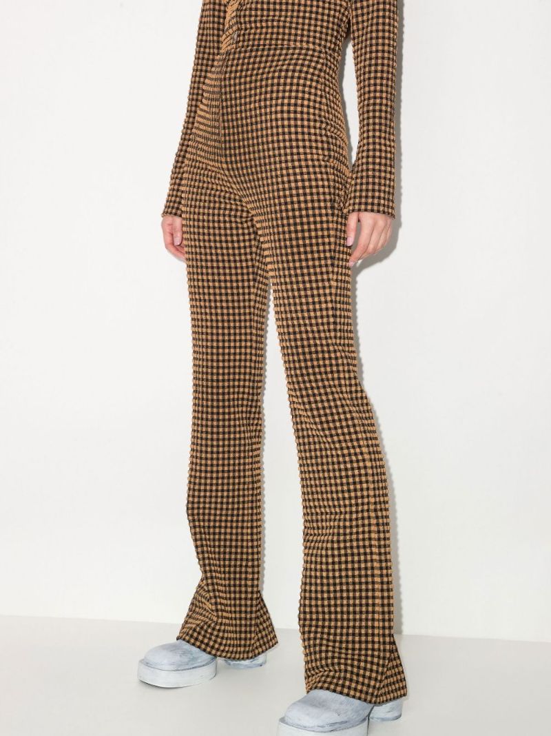 Juna Checked High Waist Trousers