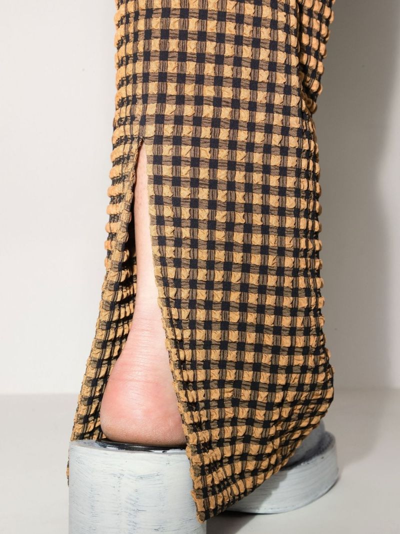 Juna Checked High Waist Trousers