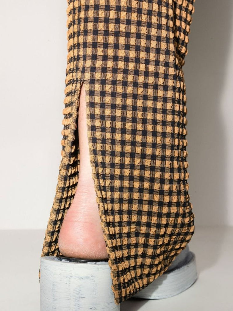 Juna Checked High Waist Trousers