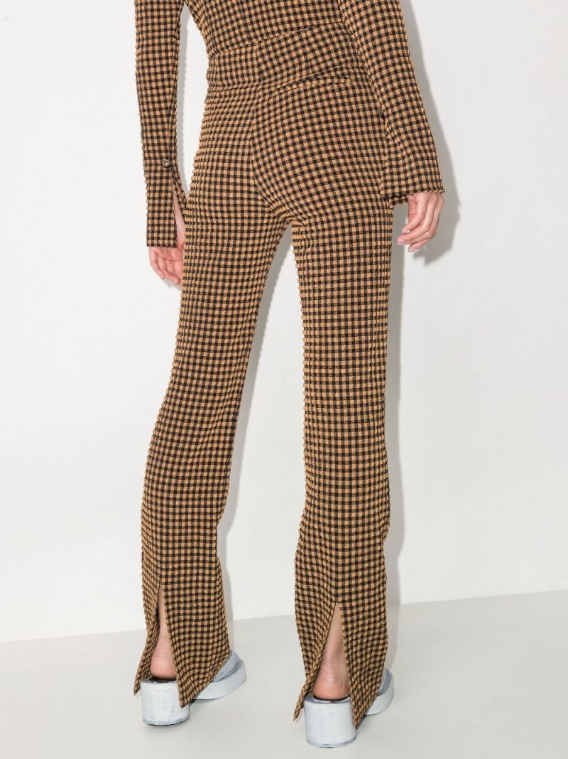 Juna Checked High Waist Trousers