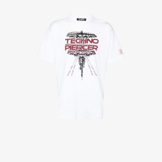 Techno Piercer Print Cotton T-shirt