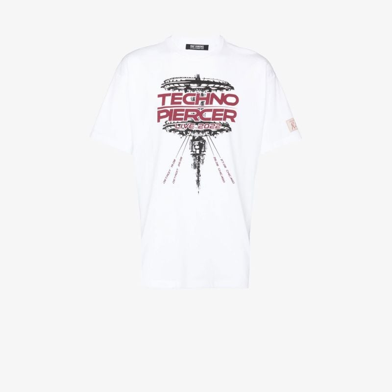 Techno Piercer Print Cotton T-shirt
