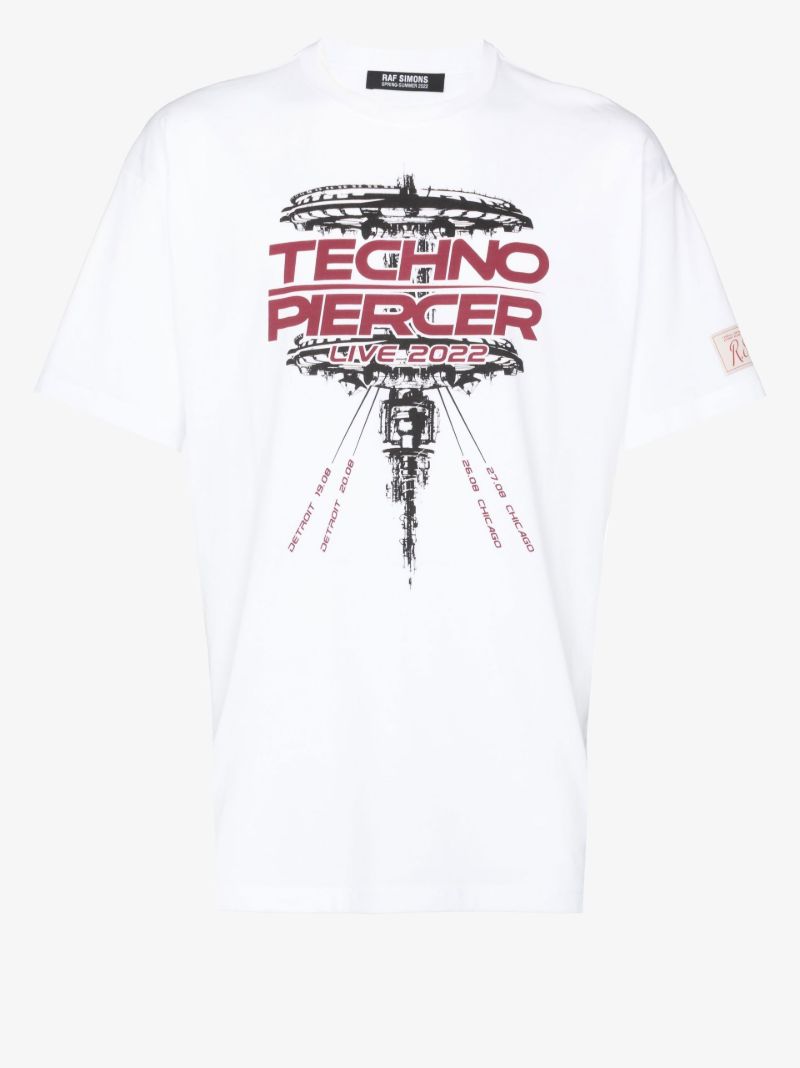 Techno Piercer Print Cotton T-shirt
