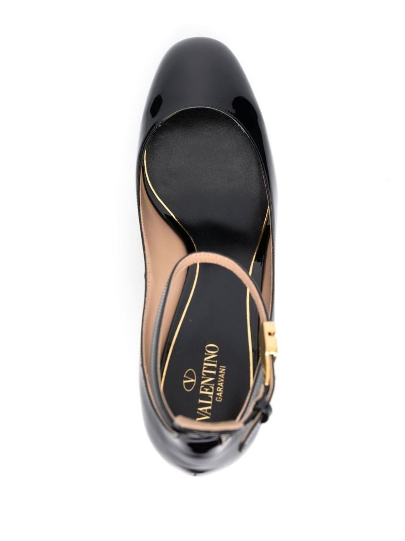 Black Tango 120 Platform Patent Leather Pumps