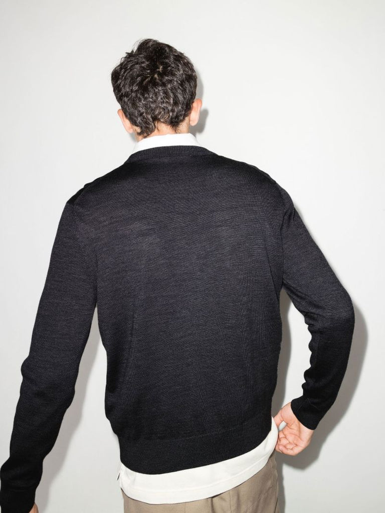 Grey Fox Head Patch Sweater
