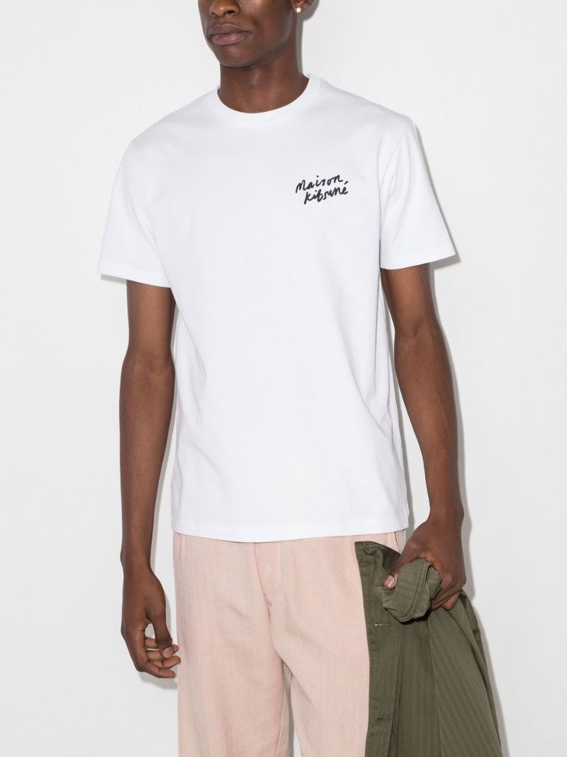 White Mini Handwriting Cotton T-shirt