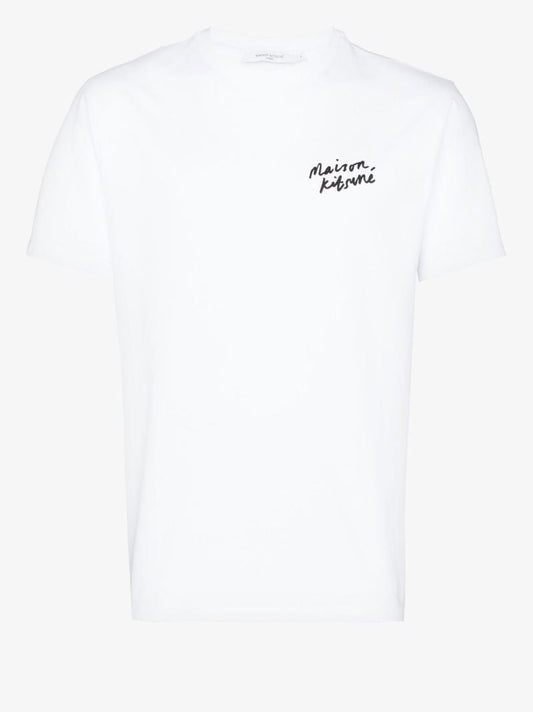 White Mini Handwriting Cotton T-shirt