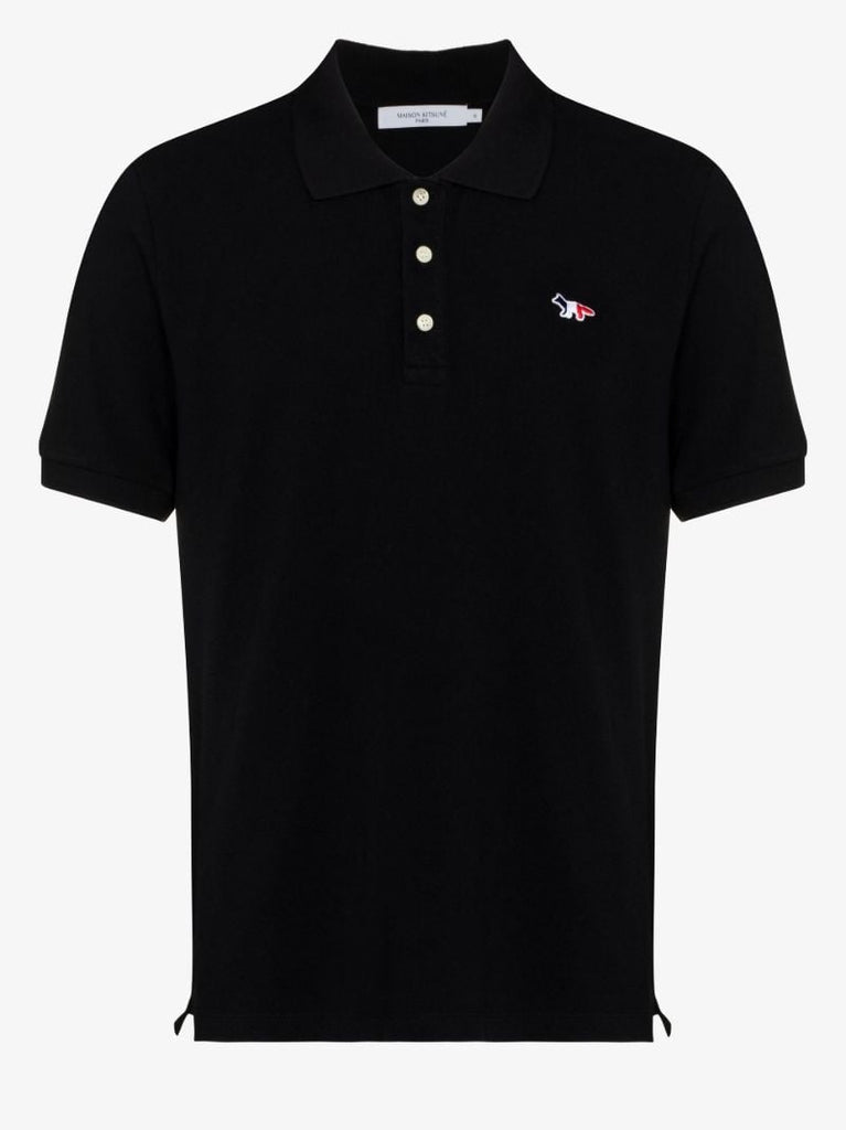 Black Embroidered Fox Polo Shirt