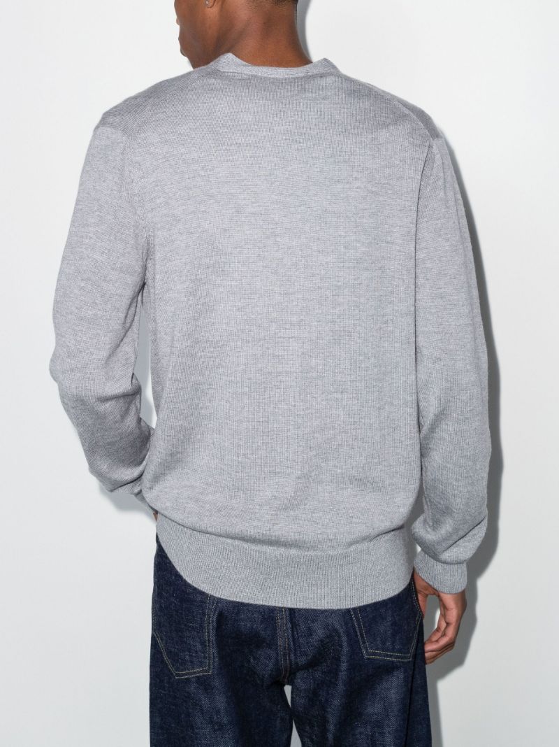 Grey Tricolor Classic Cardigan