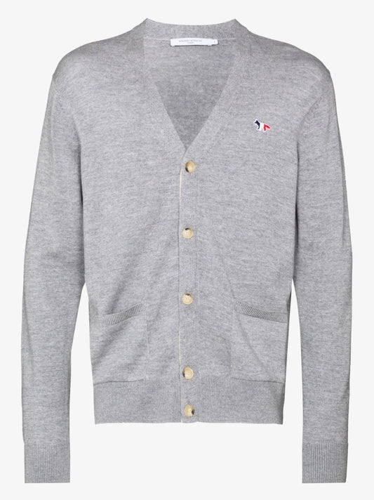 Grey Tricolor Classic Cardigan