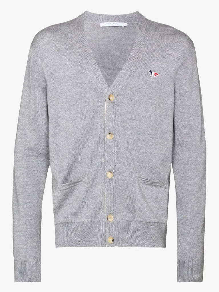 Grey Tricolor Classic Cardigan