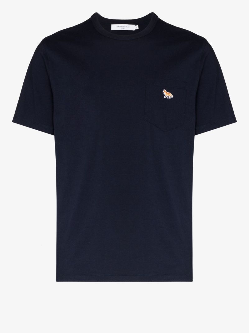 Blue Baby Fox Patch Pocket T-shirt