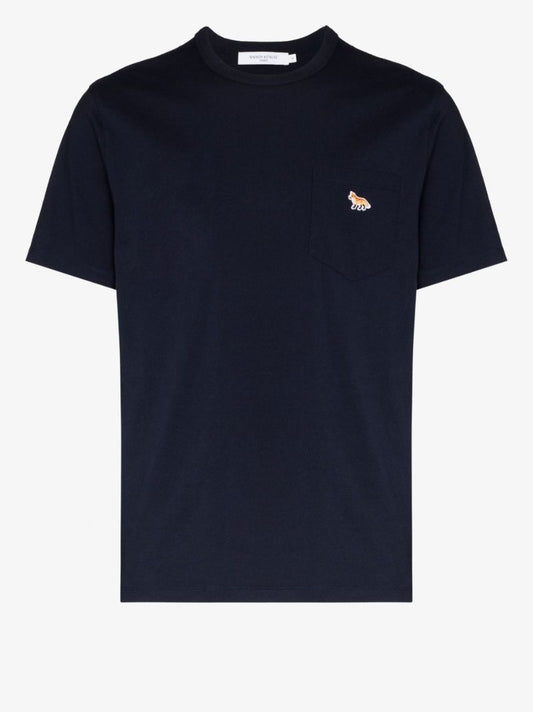 Blue Baby Fox Patch Pocket T-shirt