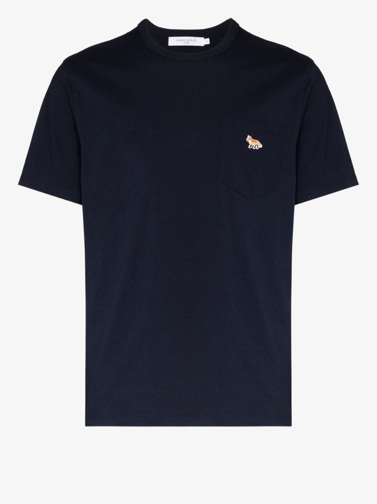 Blue Baby Fox Patch Pocket T-shirt