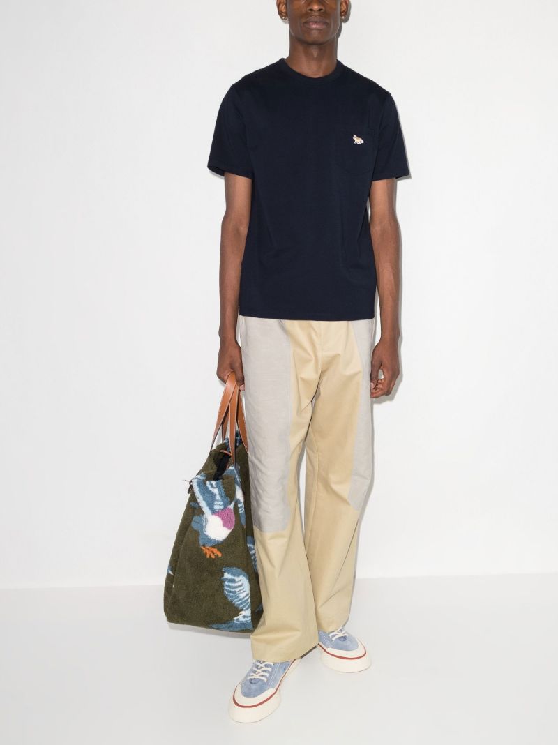 Blue Baby Fox Patch Pocket T-shirt