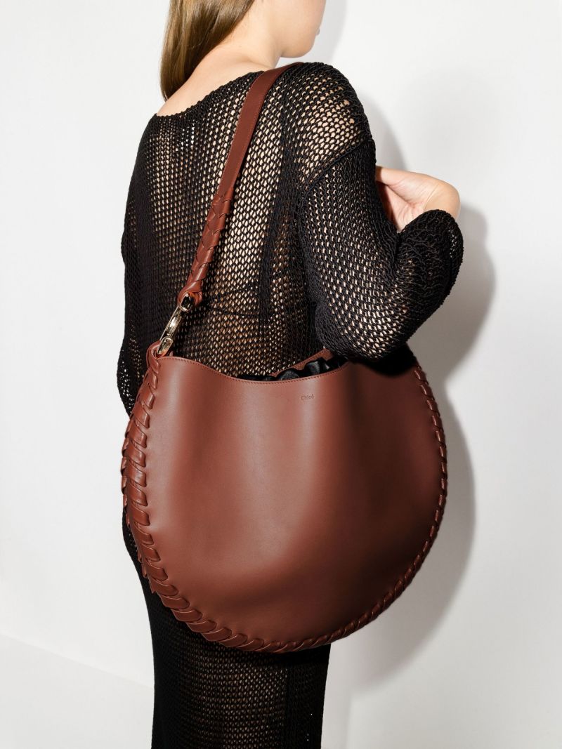 Brown Mate Large Leather Shoulder Bag