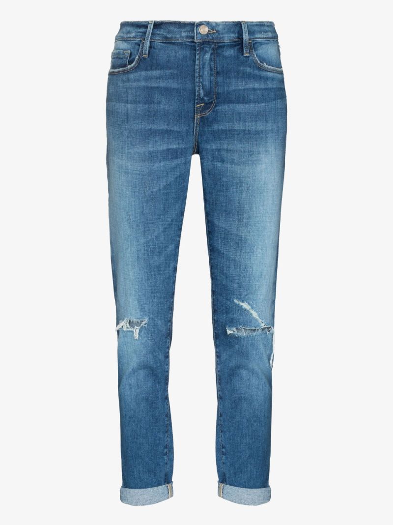 Blue Le Garcon Cropped Jeans